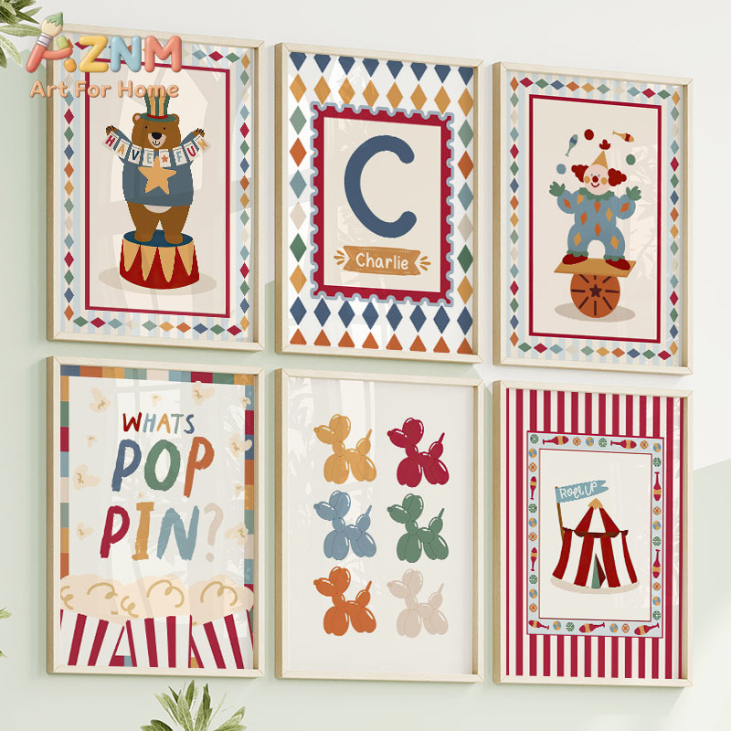 Circus Bear Magician Dog Quote - Baby Nursery Wall Art ulasan dan harga