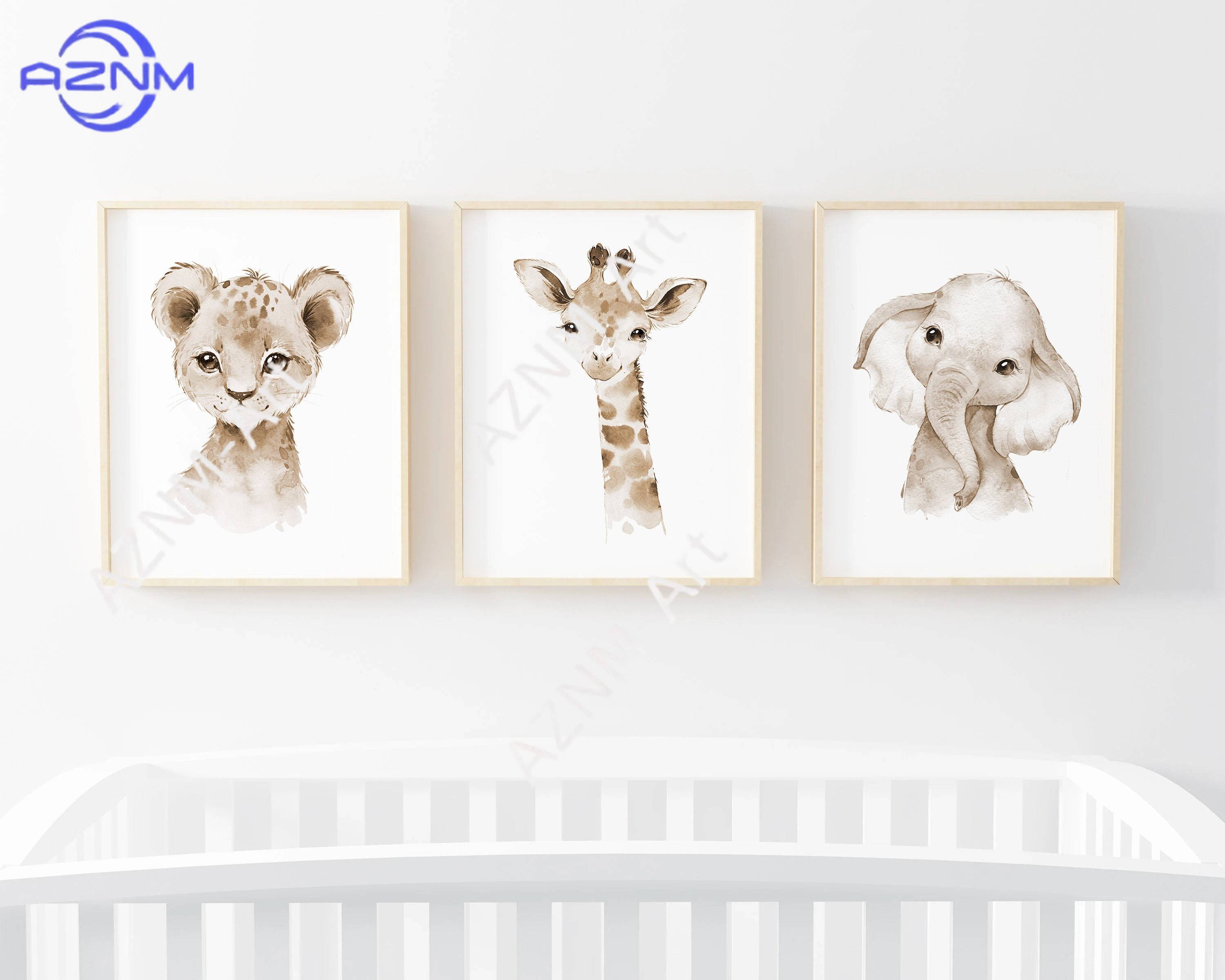 1PC/3PCS Nursery Animals Wall  - Baby Nursery Gender Neutral ulasan dan harga