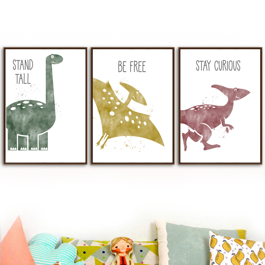 Cute Dinosaur Cartoon Animal Q - Baby Nursery Quotes Wall Art ulasan dan harga